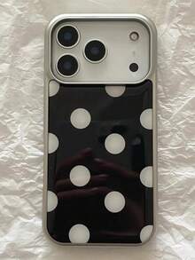 可爱波点亮面果冻防震手机壳，兼容 17、11、12、13、14、15、16 Pro Max，IMD 保护壳 - 大圓點 - 查看 1