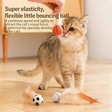 1 chiếc cần câu đồ chơi cho mèo kèm lông vũ và bóng đàn hồi, đồ chơi gặm nhấm thú vị, đồ chơi giải trí và thư giãn yêu thích của mèo. - Nhiều màu - Xem 6