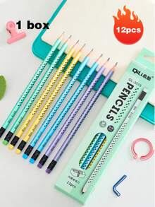 HB Wooden Sketch Pencils With Erasers, Loose Stationery Supplies, High-Quality Writing Tools, Office Stationery, Fun Stationery, Smooth Writing, Suitable For Drawing And Writing, Suitable For Artists, Home And Office Use - A - View 11