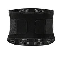 Adjustable Waist Protection Belt Waist Protection Back Brace Lumbar Support Belt Breathable High Elastic Training Sweat Belt - 黑色 - 查看 2