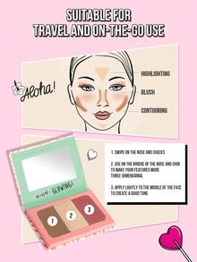 MISSLYN 1 pieza Paleta de Contorno Todo en Uno, Paleta de Contorno y Resalte Facial de 3 Colores, Sombra de Nariz y Rubor Iluminador, Polvo Mezclable Multiusos para Esculpir Mejillas y Silueta, Fiesta & Y2K, Vegano y Libre de Crueldad, Regalo de Belleza de Marca - 6N - Ver 4