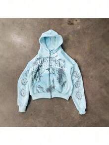 Sudadera Con Capucha De Hip-hop Con Estampado Urbano Estampado De Moda Para Hombre 2026 Para Hombre Y Mujer Sudadera Suelta De Primavera Y Otoño Con Personalidad Y2K - 1 - Ver 2