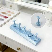 1套3D心形美甲贴纸展示架，便携式压感假指甲展示架，可重复使用的非磁性美甲练习展示架，心形美甲贴纸练习架，美甲工具 - 彩色 - 查看 13