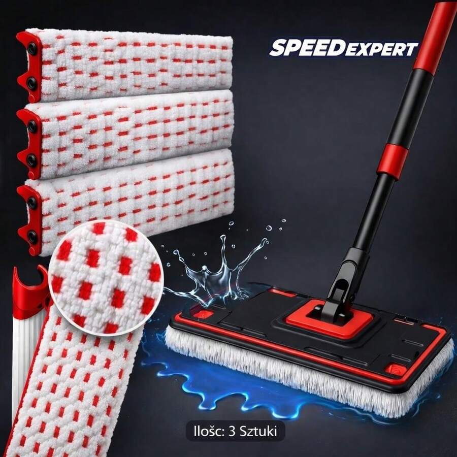 Replacement Flat Mop Pads 3 Pcs XL 42 Cm | Microfiber Mop Refills For Floor Cleaning, Universal Mop Heads - Flat Mop Pads 3 Pcs XL 42 cm - View 1