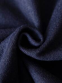 Boys' Contrast Color Collar Polo Shirt Short Sleeve Thin Knit Sweater Pullover, Suitable For School, Everyday Wear, Spring, Summer, Autumn - Navy Blue - View 6