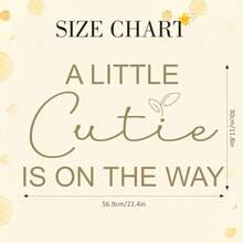 UA Little Cutie Is On The Way Baby Shower Party Decal Sign - Litter Cutie Baby Shower Decorations A Little Cutie Is On The Way Banner Cutie Birthday Party Decor1 - 棕色 - 查看 2