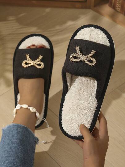 Dép lê nữ quai nơ, hở ngón, thích hợp đi trong nhà, làm bằng mút hoạt tính, kiểu quai chéo, thích hợp sử dụng ngoài trời.