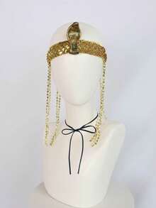 Tóc giả thẳng màu đen dài 18 inch, chất liệu tổng hợp, kèm phụ kiện đầu rắn, kiểu Ai Cập, thích hợp cho tiệc hóa trang, trang phục nữ hoàng, nhân vật phim cổ điển, chủ đề vui nhộn cổ điển. - màu đen - Xem 9