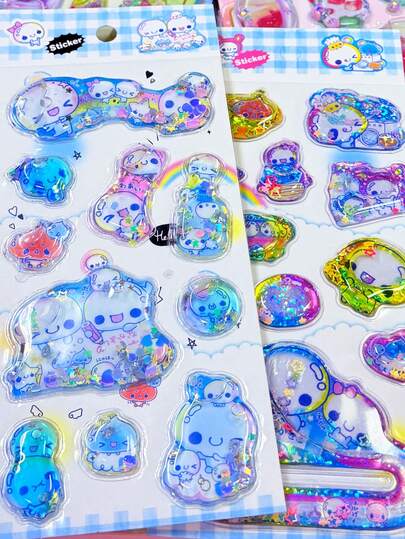 Bộ sticker hình giọt nước kẹo lấp lánh dễ thương, sticker hoạt hình 3D bằng nhựa epoxy, thích hợp dán lên ốp điện thoại, laptop, máy tính để bàn, sổ tay, lịch, cốc, tủ lạnh, túi du lịch và các vật trang trí DIY khác.