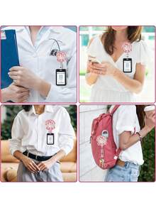 Silly Goose Acrylic Badge Reel Retractable Nurse Badge, Silly Goose On The Loose Badge Reel With Belt Clip For ID Name DIY Gift For Nurses, Teachers, Students, Office, Workers Birthday Gifts Decoration - 多色 - 查看 4
