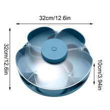 Divided Spin & Snack Serving Tray, Upgrade 5-Compartment Rotating Party Platter, Rotating Snack Box Container With Lid For Snacks, Dips & Party Appetizers, For Picnic,Travel And Kitchen - View 2