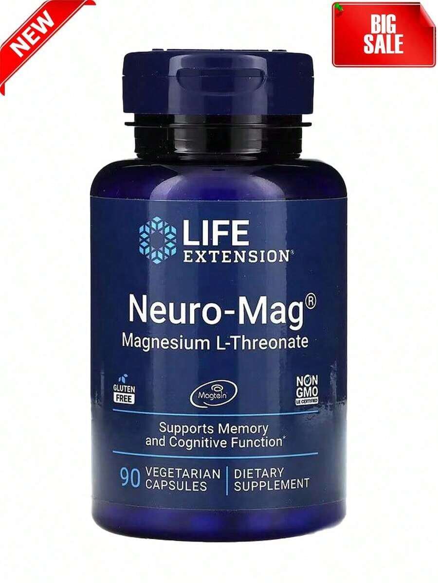 Magnesium L-Threonate-Supportsyour Brain Health,Including Attention,Focus &Memory,90VEGETARIANDIETARYCAPSULESSUPPLEMENT - 1 - 查看 1