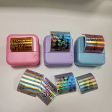 热敏全息贴纸，银金色紫色热敏标签贴纸，彩虹闪光热敏贴纸，兼容C9/X5/X6/T02/M02迷你打印机，适用于条形码、邮件、图片、DIY定制Logo设计 - 查看 13