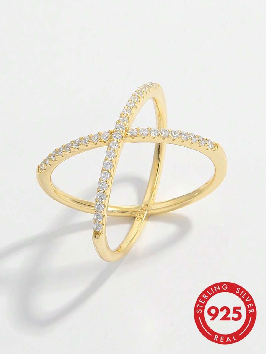 1 Máy Tính Tuyệt Đẹp Sáng Tạo Lãng Mạn Sang Trọng Cá Tính Bạc 925 Nhân Tạo Nhẫn Cho Nữ Hẹn Hò Quà Tặng - Vàng - Xem 1