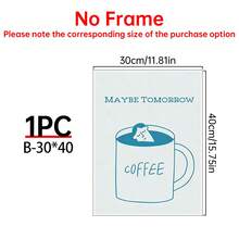 1/6件套复古咖啡爱好者帆布海报墙画套装，趣味咖啡海报，用于房间美化，可选画框，厨房咖啡店主题家居装饰，房间装饰材料，适用于客厅、卧室、办公室、酒吧、大学宿舍、托儿所、婴儿房、浴室、厨房等，打造美观的房间装饰，时尚咖啡吧墙画，带框/带框帆布画，家居装饰用品 - 多色 - 查看 35