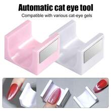 Automatic Cat Eye Nail Art Magnet, Essential For Beginners. Features Powerful Multi-Function Wide Beam Cat Eye Magnet And U-Shaped Design. Perfect For Nail Art Enthusiasts. - Multicolor - View 4