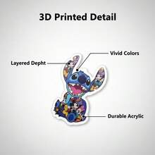 Disney Móc khóa acrylic hoạt hình 2D mới, móc khóa đôi dễ thương - Xem 6