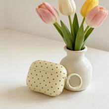 Hộp đựng tai nghe treo màu vàng chấm bi tối giản, tương thích với Pro 3, New Pro 2, Cute Apple 4 Minimalist 3, hộp đựng tai nghe cá nhân hóa 1/2 dành cho nữ. - Màu vàng - Xem 7