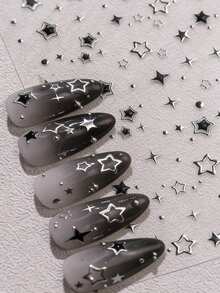 Hình dán móng tay INS New Star, hình ngôi sao năm cánh chống thấm nước, hình dán móng tay nghệ thuật thời trang có chứa chất lỏng bên trong. - Nhiều màu - Xem 5