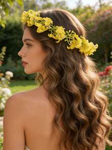 1 Băng đô cài tóc hoa giả phong cách Bohemian – Vòng hoa cài tóc cô dâu thanh lịch, phù hợp cho kiểu tóc đi biển/tuần trăng mật/tiệc tùng. - Nhiều màu - Xem 3