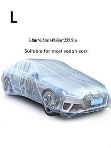 Disposable Universal Car Cover - Transparent PEVA Dust-Proof Scratch-Resistant Car Interior Protection Cover, Lightweight Car Outdoor Shielding Suitable For Garage Storage, Renovation And Painting - A - View 11