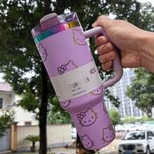 SANRIO 40oz Vacuum Insulated Tumbler Stainless Steel Insulated Water Bottle Vacuum Thermal Flask For Women Men For Cold Hot Cup - Purple colorful - 查看 2