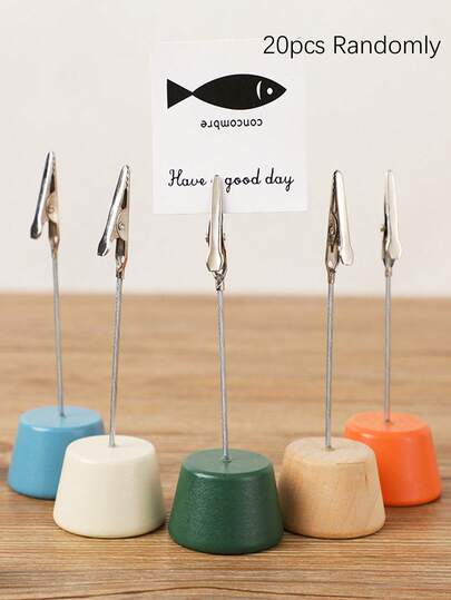 2/5/20pcs Desktop Vertical Photo/Note/Business Card/Postcard/Message Clip Holder, Decorative Display Stand