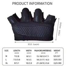 Fitness Training Gloves, Anti-Slip , Breathable 4-Finger Half Palm Design For Gym Equipment, Cycling, Weightlifting - A - View 3