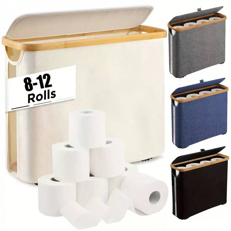 Bathroom Toilet Paper Storage Basket Toilet Paper Storage Box Bathroom Accessory Rack Visible Tissue Storage Basket - Multicolor - View 1