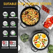 2-In-1 Pre-Seasoned Cast Iron Dutch Oven Pot With Skillet Lid Cooking Pan, Cast Iron Skillet Cookware Pan Set With Dual Handles, Indoor Outdoor For Bread/Frying/Baking/Camping/BBQ, 5 Qt - 5QT - View 7