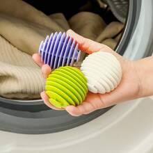 Bóng giặt chống rối thần kỳ có thể tái sử dụng - Bóng làm sạch loại bỏ vết bẩn, ngăn ngừa quần áo bị rối - Làm mềm vải, giảm nhăn và tĩnh điện, thích hợp cho máy giặt. - quả bóng giặt - Xem 10