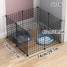 室内狗围栏，家用小型/中型犬狗笼，泰迪熊造型，宠物隔离门，狗床，狗笼 - 彩色 - 查看 3