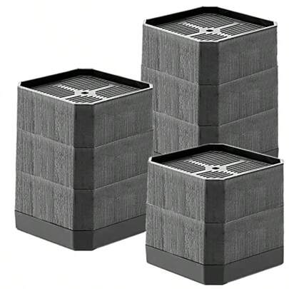 Elevadores de Cama para MueblesElevadores de Cama Paquete de 8 elevadores de Muebles elevadores de Cama Ajustables elevadores apilables para sofá para Marco de Cama Dormitorio Mesa A2