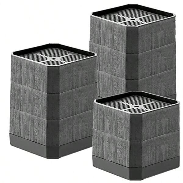 Elevadores de Cama para MueblesElevadores de Cama Paquete de 8 elevadores de Muebles elevadores de Cama Ajustables elevadores apilables para sofá para Marco de Cama Dormitorio Mesa A2