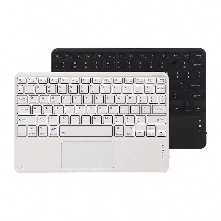 Teclado Bluetooth 10 Pulgadas con Touchpad Integrado Inalámbrico Ultraligero Compatible iOS Android Windows Conexión Fácil para Tablet Celular Laptop - Ver 1