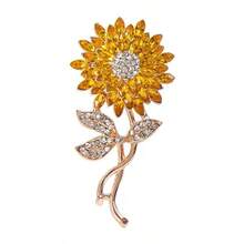 1 chiếc ghim cài áo hình hoa hướng dương pha lê sang trọng, phụ kiện ghim cài áo cao cấp, thanh lịch. - Nhiều màu - Xem 6