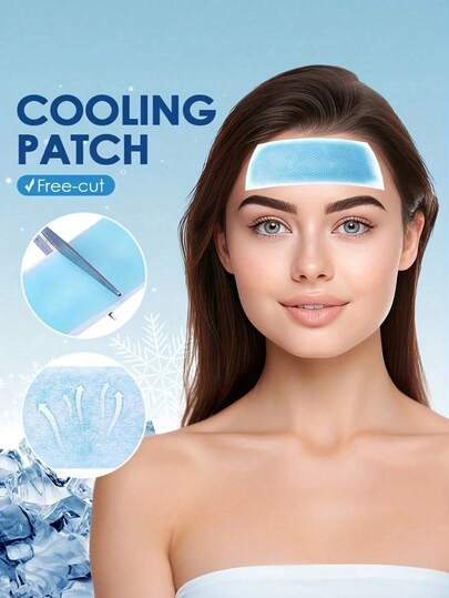 40pcs (2pcs/Pack) Children's Instant Cooling Gel Patches, These Gel Ice Pads Can Be Used To Relieve Headache, Fever, Pain, Migraine, Toothache And Sunburn