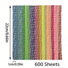 600 tờ giấy gấp hình ngôi sao huỳnh quang, dải sao phát sáng họa tiết tình yêu bán trong suốt, đồ thủ công tự làm cho chai lọ, quà tặng tiệc tùng - Giấy gấp hình ngôi sao tình yêu phát sáng trong bóng tối 20 màu (600 tờ) - Xem 11