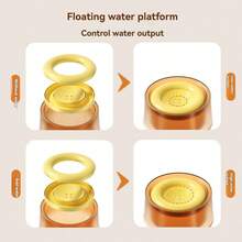 1pc 1200ml High Capacity Cat & Dog Universal Floating Bowl, Chin-Rest Design, Minimalist Style, Wide Non-Slip Bottom To Prevent Spilling - 1200ML - View 8