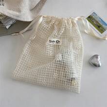 Fashionable Embroidered Floral Drawstring Bag, Mini Portable Storage Pouch, Mini Lipstick Cosmetic Organizer, Sanitary Pad Storage, Hair Clip Storage - Multicolor - View 14