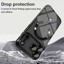 1个黑色Hadaasi亮面电镀磁吸镜头保护壳，兼容 17e、17、17 Pro、17 Pro Max、17 Air、11、12、13、14、15、16 Pro、Pro Max，Galaxy A54、S22、S23、S24、S26 Ultra/S26 Plus/S26/S26 Edge/S25 Ultra、A54、A57/A37/A55、A16、S20P、S20U、Note10、Note20U、A36、A35、A34、S26、A25、A24、A15、A14、A06、A05、A05S，支持无线充电 - 黑色 - 查看 8