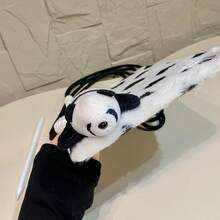 Ốp bảo vệ hình gấu nằm đen trắng dễ thương, tương thích với Apple, Pro 11, Air 5/6, máy tính bảng 10.2/10.5 inch, vỏ mềm có dây đeo, tương thích với máy tính bảng / - Đen và trắng - Xem 6