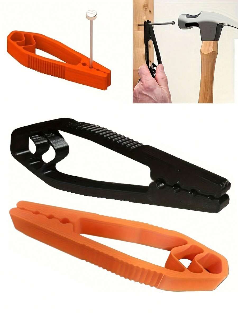 1pc Nail Repair Tool, Nail Hammer, Non-Slip Connecting Pliers, Portable Nail Repair Tool, Suitable For Basic Repair, Woodworking And Home Construction. - Multicolor - View 1