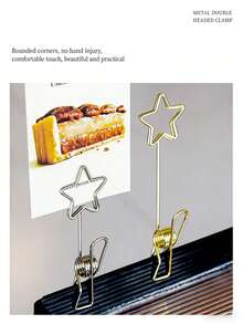 Metal Tag Clip, Product Name Tag Display Clip, Product Introduction Promotion Price Tag Clip, Bread Identification Tag, Dish Name Card Double Headed Clip, Price Display Tag Clip, Decoration, - Single Piece - View 7