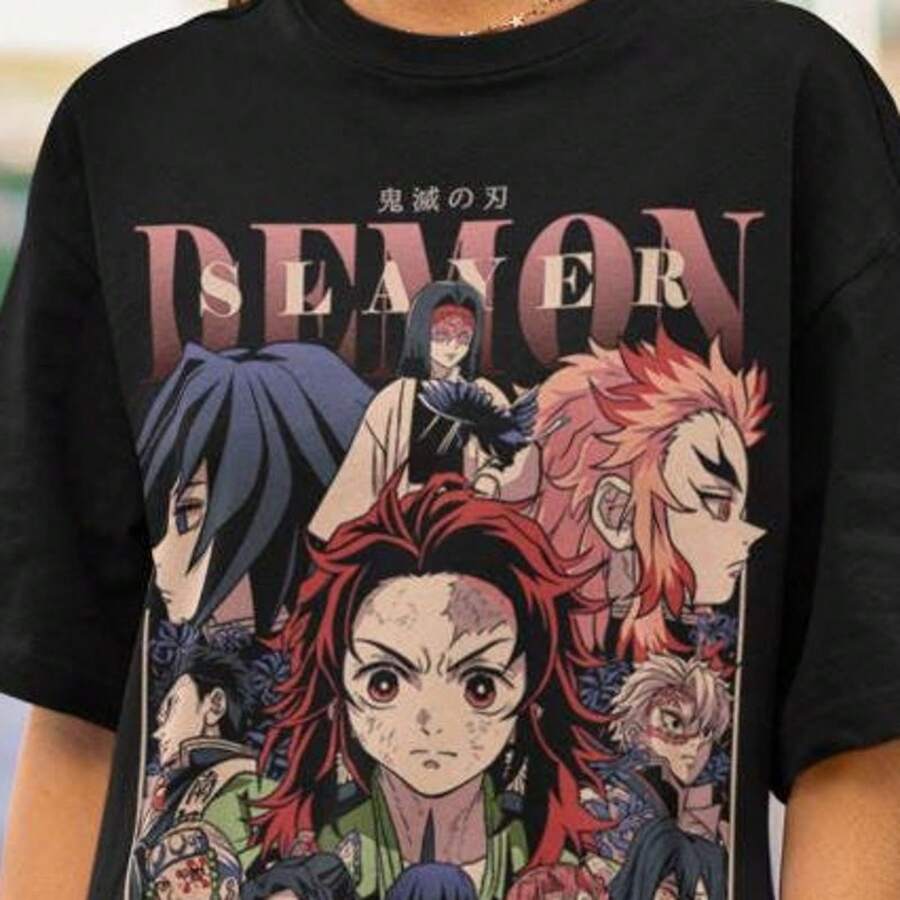 Unisex T-Shirt Made Of Pure Cotton, Anime Vintage Special Unisex T-Shirt Anime Manga Shirt Anime Shirt Anime Lovers Shirt Graphic Anime Tea, Manga Shirt Japanese Anime, Summer Shirt, Blouse, Basic Tops, Tops, T-Shirts Shirt, Soft Cotton, Casual Daily Wear, Work Style, Durable & Comfortable, Cool Design, Great For Playtime - màu đen - Xem 1
