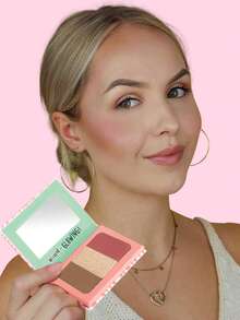 MISSLYN 1 pieza Paleta de Contorno Todo en Uno, Paleta de Contorno y Resalte Facial de 3 Colores, Sombra de Nariz y Rubor Iluminador, Polvo Mezclable Multiusos para Esculpir Mejillas y Silueta, Fiesta & Y2K, Vegano y Libre de Crueldad, Regalo de Belleza de Marca - 6N - Ver 8