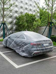 Disposable Universal Car Cover - Transparent PEVA Dust-Proof Scratch-Resistant Car Interior Protection Cover, Lightweight Car Outdoor Shielding Suitable For Garage Storage, Renovation And Painting - A - View 10