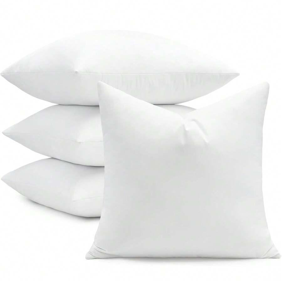 2 Pack Natural Feather Down Throw Pillow Inserts, Couch Cushion, Sham Stuffer,  Square Polyester White Decorative Pillows For Couch Bed Sofa Patio Furniture-14*22in/20*20in/22*22in/24*24in - 白色 - 查看 1