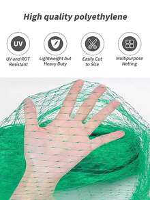 绿色编织网花园防护网保护植物、水果、花卉、树木，弹性围栏网可阻挡鸟类、鹿类等动物。 - 多色 - 查看 8