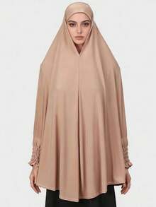 1 chiếc khăn trùm đầu cầu nguyện Hijab Khimar, thiết kế rộng rãi, kín đáo, khăn trùm đầu cầu nguyện cao cấp dành cho phụ nữ Hồi giáo, trang phục Hồi giáo Khimar Abaya. - Nhiều màu - Xem 9